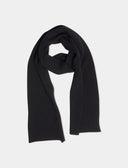 Sciarpa unisex lana, seta e cashmere nero tinta unita - Gallo 1927 - Official Online Shop