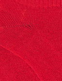 Calze fantasmini donna cashmere rosso tinta unita - Gallo 1927 - Official Online Shop