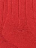 Calze lunghe donna cashmere rosso costa tinta unita - Gallo 1927 - Official Online Shop