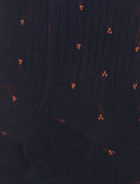 Calze lunghe uomo cotone blu ricamate - Gallo 1927 - Official Online Shop