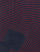 Calze lunghe uomo cotone blu/bordò righe windsor - Gallo 1927 - Official Online Shop