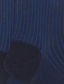 Calze lunghe uomo cotone blu/royal twin rib - Gallo 1927 - Official Online Shop