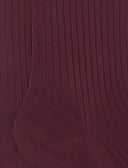 Calze lunghe uomo cotone bordò tinta unita a coste - Gallo 1927 - Official Online Shop