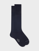 Calze lunghe uomo lana blu tinta unita - Gallo 1927 - Official Online Shop