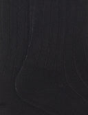 Calze lunghe uomo lana nero tinta unita a coste - Gallo 1927 - Official Online Shop