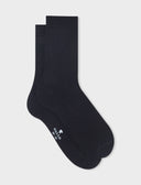 Calze corte donna lana, seta e cashmere nero tinta unita - Gallo 1927 - Official Online Shop