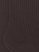 Calze lunghe uomo lana marrone tinta unita a coste - Gallo 1927 - Official Online Shop