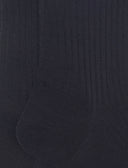 Calze lunghe uomo lana nero tinta unita a coste - Gallo 1927 - Official Online Shop