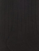 Calze lunghe uomo cotone Island Cotton nero tinta unita a coste - Gallo 1927 - Official Online Shop