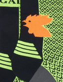 Calze corte tecniche donna giallo fluo fantasia triangolini - Gallo 1927 - Official Online Shop