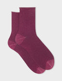 Calze corte donna fucsia tinta unita effetto scintillante - Gallo 1927 - Official Online Shop