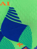 Calze cortissime tecniche uomo verde fluo fantasia chevron - Gallo 1927 - Official Online Shop