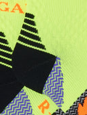 Calze cortissime tecniche donna giallo fluo fantasia chevron - Gallo 1927 - Official Online Shop