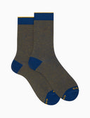 Calze corte uomo cotone giallo righine bicolore - Gallo 1927 - Official Online Shop