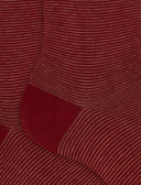 Calze corte uomo cotone bordò righine bicolore - Gallo 1927 - Official Online Shop