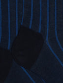 Calze corte uomo cotone blu twin rib spaziata - Gallo 1927 - Official Online Shop