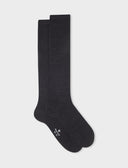 Calze lunghe donna lana antracite tinta unita - Gallo 1927 - Official Online Shop