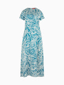 Abito lungo donna viscosa libellula fantasia fiore paisley - Gallo 1927 - Official Online Shop