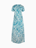 Abito lungo donna viscosa libellula fantasia fiore paisley - Gallo 1927 - Official Online Shop