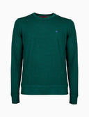Pull uomo girocollo lana verde tinta unita - Gallo 1927 - Official Online Shop