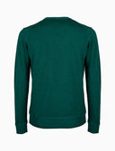 Pull uomo girocollo lana verde tinta unita - Gallo 1927 - Official Online Shop