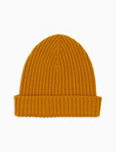 Berretto unisex lana, seta e cashmere giallo a coste tinta unita - Gallo 1927 - Official Online Shop
