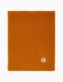 Sciarpa unisex arancio a coste tinta unita - Gallo 1927 - Official Online Shop