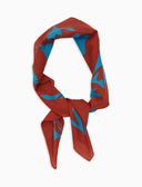 Bandana unisex cotone fantasia fiori azzurro - Gallo 1927 - Official Online Shop