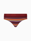 Slip intimo donna cotone bordò righe multicolor - Gallo 1927 - Official Online Shop